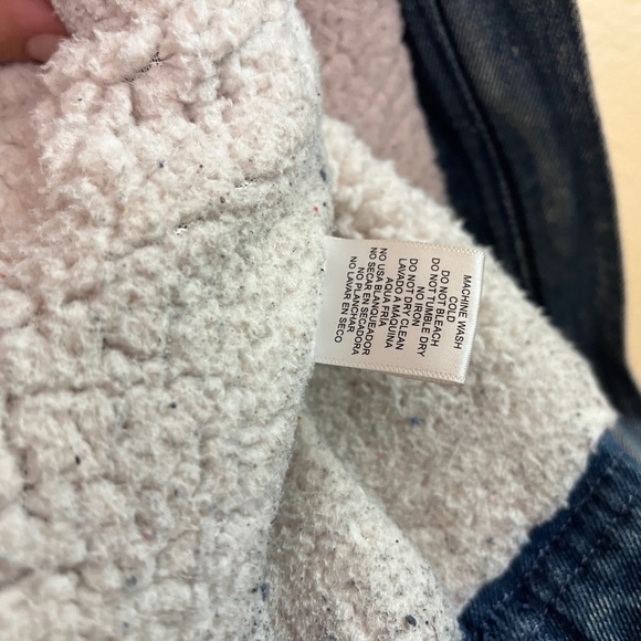 WOMENS SHERPA LINED DENIM / JEAN CROP JACKET - Picture 8 of 11